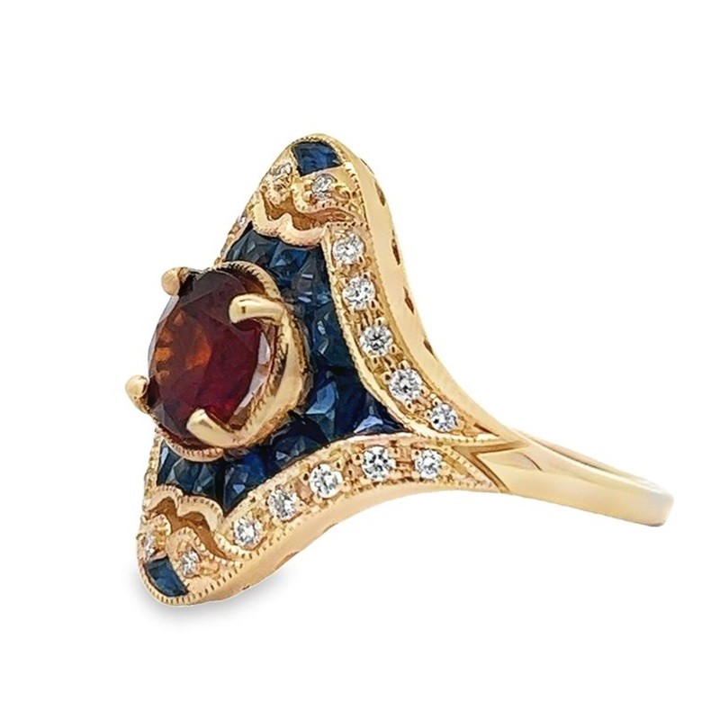 Vintage Inspired Garnet Spirit Ring